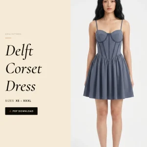 Delft Corset Dress sewing pattern - PDF instant download