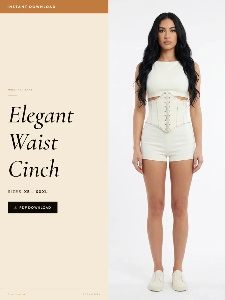 Elegant Waist Cinch sewing pattern - PDF instant download
