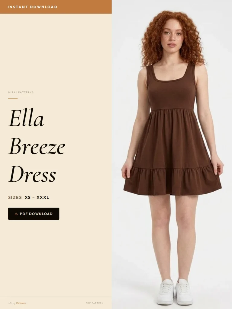 Ella Breeze Dress sewing pattern - PDF instant download
