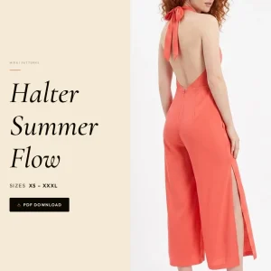Halter Summer Flow sewing pattern - PDF instant download