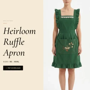 Heirloom Ruffle Apron sewing pattern - PDF instant download