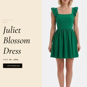 Juliet Blossom Dress sewing pattern - PDF instant download