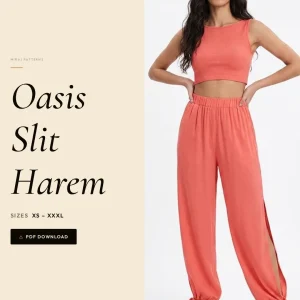Oasis Slit Harem sewing pattern - PDF instant download