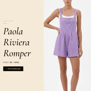 Paola Riviera Romper sewing pattern - PDF instant download